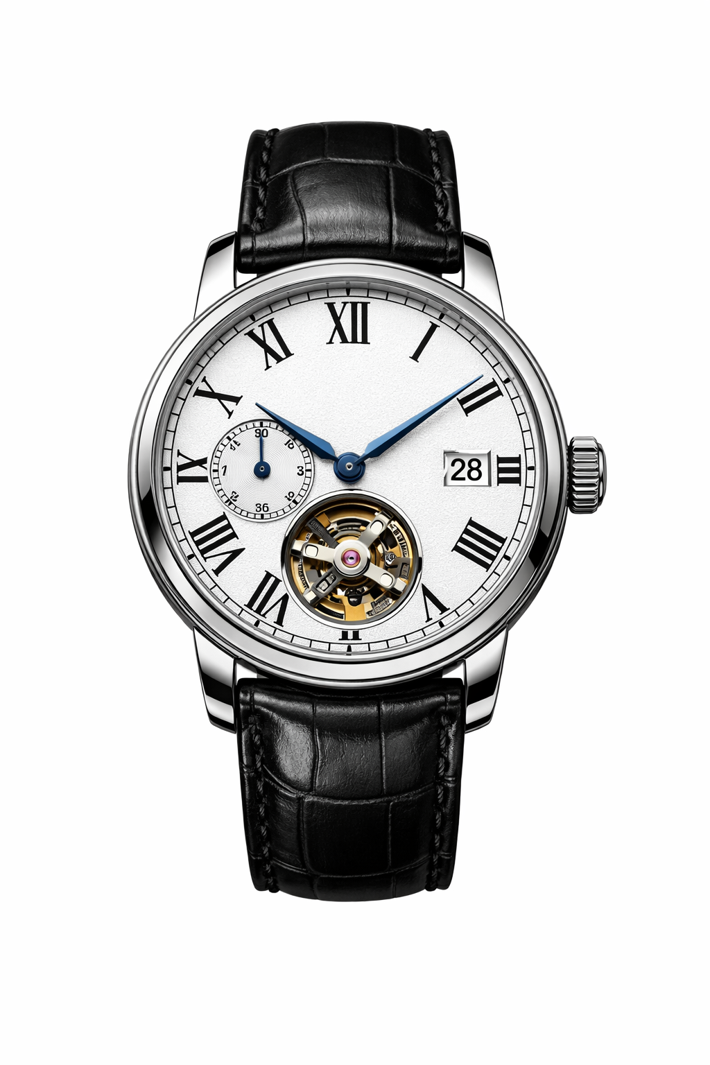 Classic Series mechanical wristwatch with refined silver dial