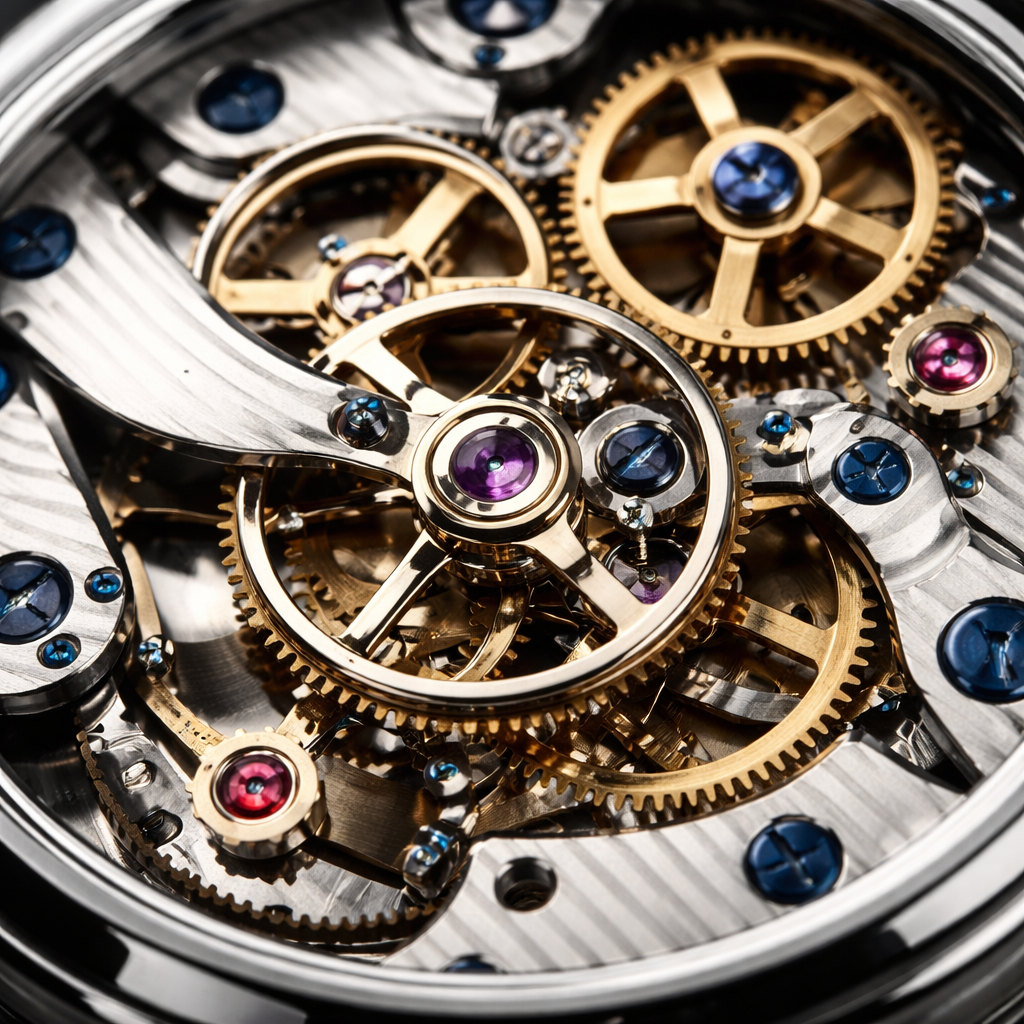 Close-up of mechanical movement components