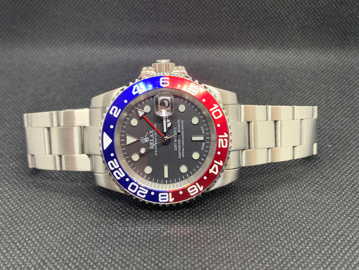 Epic Watches - Custom "Relax" Mod Watch, NH34A GMT Automatic Movement, "Pepsi" Bezel, Sapphire Crystal, 40MM size